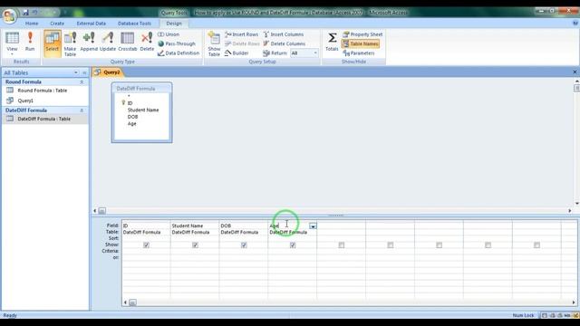 How to apply or use ROUND and DateDiff formula in access смотреть онлайн