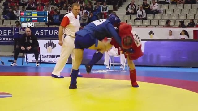 Чемпионат Европы по самбо 2019: Загит Гайдаров против Вадима Бурчака (боевое самбо, в/к 74 кг) смотреть онлайн