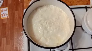 Домашний творог из кефира на газу, покупной кефир