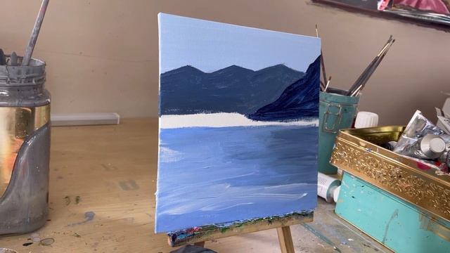Any body can paint | Mountain Lake| Chapter 95 | 2022|Satisfying Art |Art Therapy Learn How to Pain смотреть онлайн