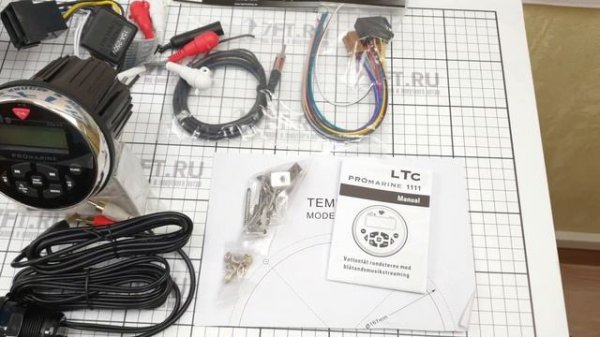 Стерео-комплект LTC ProMarine 1111 3102 чёрный приемник + аудиоколонки