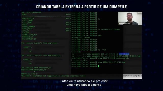 Criando tabela externa a partir de um dumpfile смотреть онлайн