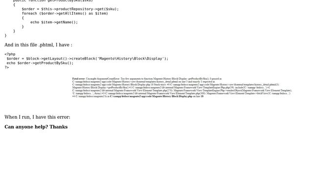 Magento: Uncaught ArgumentCountError: Too few arguments to function? смотреть онлайн