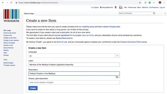 mySociety Wikidata tutorial 3 - create an item for a specific position смотреть онлайн