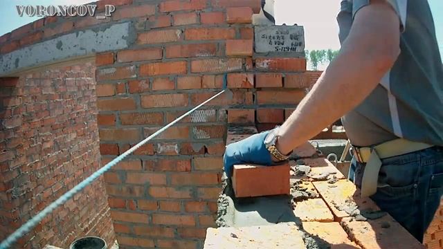 Кладка кирпича. Кирпичная кладка стены из чернового кирпича трёхрядная перевязка. смотреть онлайн