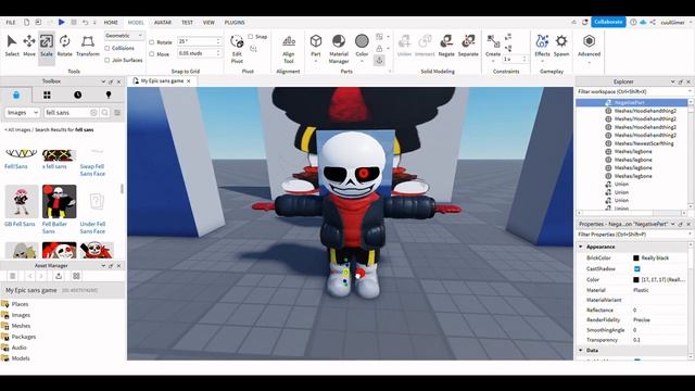 Undertale Roblox Modelling | Underfell Sans смотреть онлайн