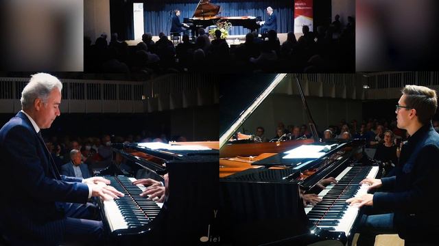 BUMBLE-BOOGIE (Hummelflug) on 2 PIANOS!! смотреть онлайн