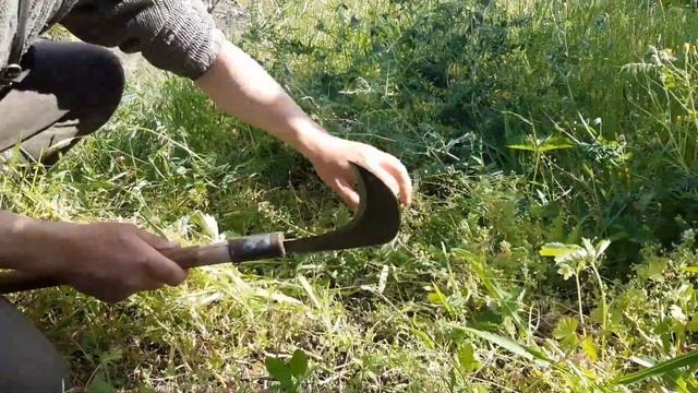 Самодельный "серп" из диска сошника. смотреть онлайн