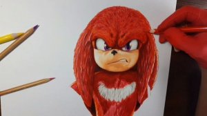 Knuckles draw (Sonic 2) drawing.Рисую (Соник 2) Наклз.如何画刺猬索尼克2.Nasıl çizilir.Necə çəkmək olar
