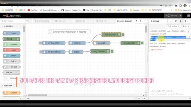Demonstrating Process of Encryption and Decryption using Nodered #noderedtutorials смотреть онлайн