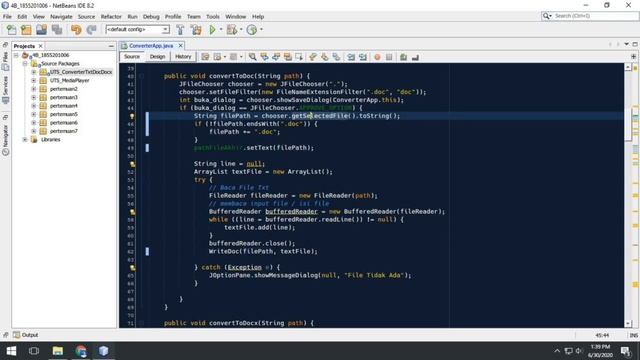 1. UTS JAVA - Konverter berbasis GUI dengan input txt dan output doc dan docx смотреть онлайн
