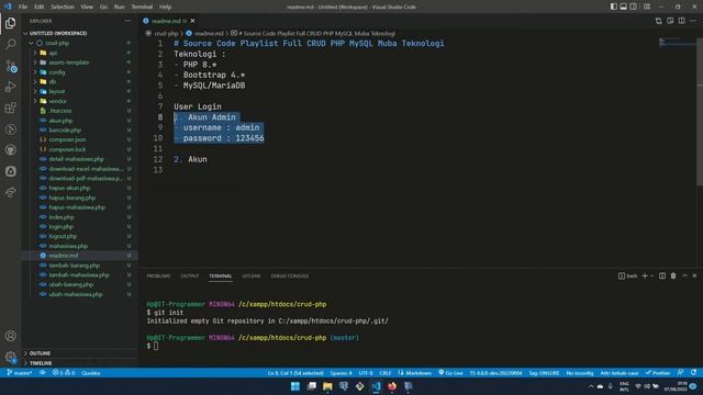 Full CRUD PHP MySQL Bootstrap | 32. Cara Upload Project Ke Github (Push, Pull, Clone) смотреть онлайн