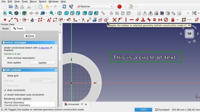 FreeCAD: Easy Parametric Text around a circle or ring using a shapestring смотреть онлайн