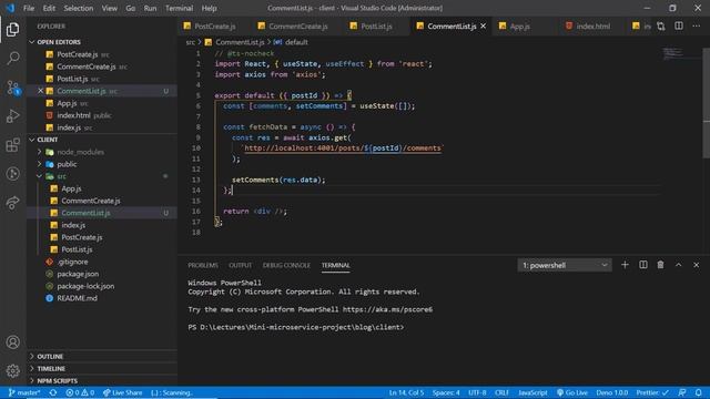 How to create functional component in React | Microservice tutorial with Node js and React | Part 1 смотреть онлайн