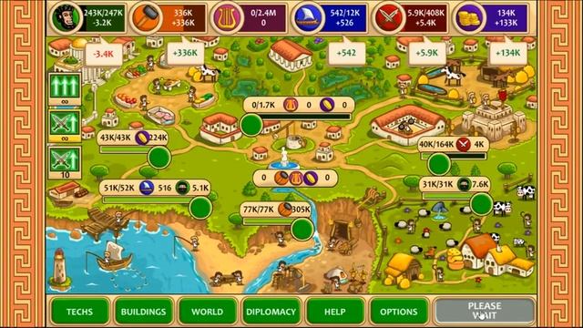 Pre-Civilization Marble Age - Perfect Score - Sparta - Easy Level - Gameplay смотреть онлайн