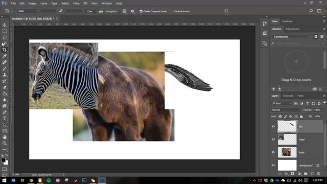 Creating a Simple Animal Composite in Photoshop CC смотреть онлайн