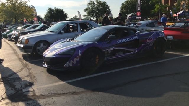 Ferrari 488 vs multiple Ford GT's at Detroit Cars and Coffee! смотреть онлайн