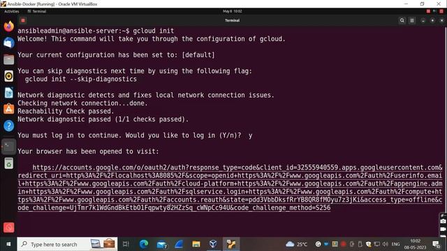 Google cloud SDK installation on the Ubuntu 22.04 Ansible server смотреть онлайн