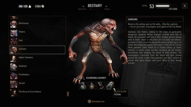 The Witcher 3: Bestiary: Vampires: Garkains смотреть онлайн