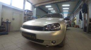 Lada Kalina установка биксеноновых линз