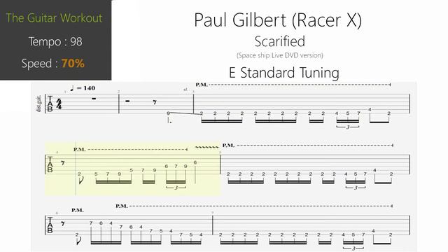 The Guitar Workout - Paul Gilbert - Scarified (E Standard Tuning) смотреть онлайн