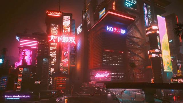 Lo-fi Piano: Cyberpunk 2077 Theme Live Wallpaper With Futuristic City Sound ASMR