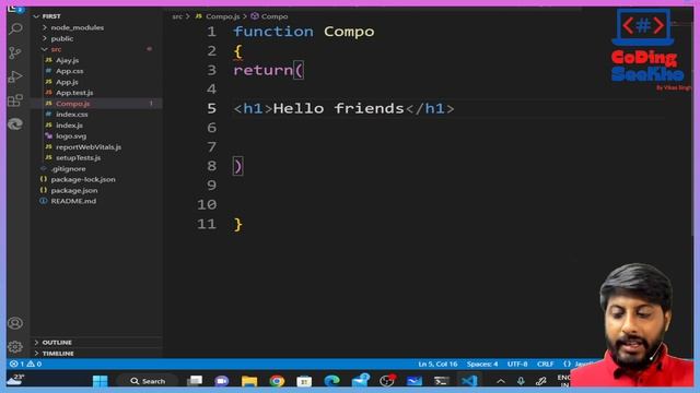 6. What is Component & Types | How to Create Functional Component | React JS in Hindi by Vikas Sing смотреть онлайн