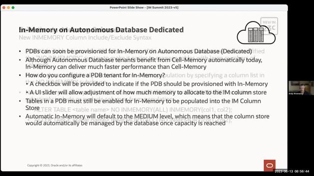 Oracle Database In-Memory Summit 2023 Session 1 смотреть онлайн