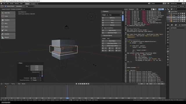 Blender 2.8 Live Boolean Animation смотреть онлайн