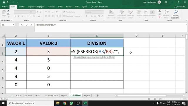 Excel Formula SI ERROR condicional | Formula condicional SI ERROR en Excel смотреть онлайн