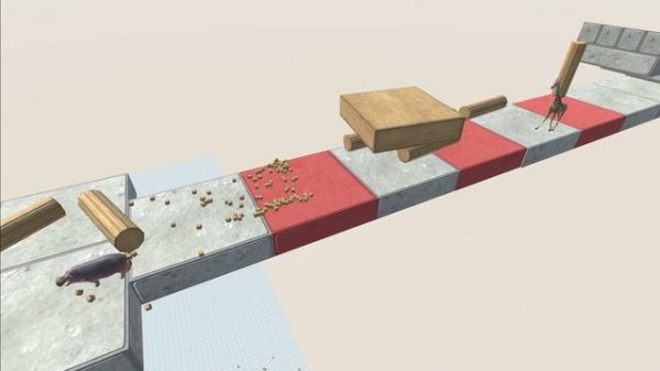 Animal speed race. Large jump obstacle course! | Animal Revolt Battle Simulator