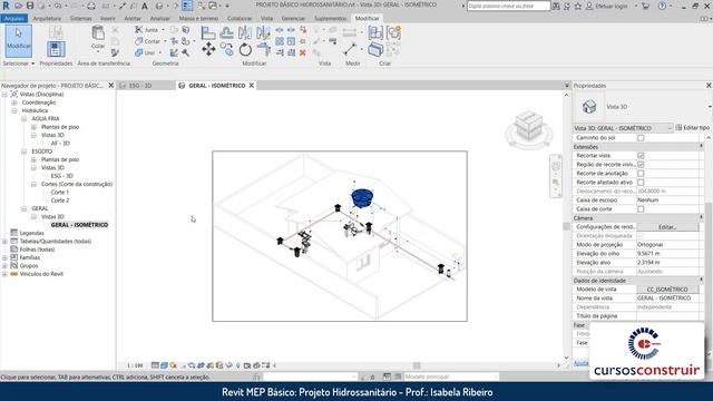 Revit MEP 2019 Básico Aula 20/24: Vistas isométricas do projeto hidrossanitário смотреть онлайн