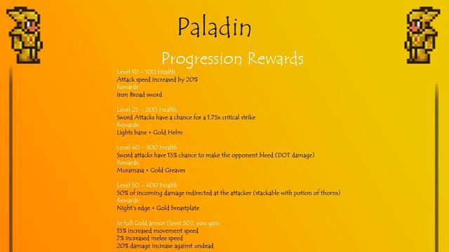 Terraria - TRPG - Class List - Paladin смотреть онлайн
