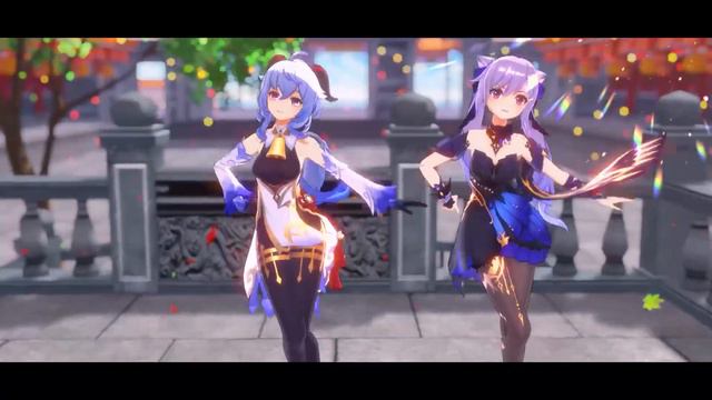 【Genshin Impact MMD／4K／60FPS】Ganyu & Keqing【Heartbeat Spectrum】