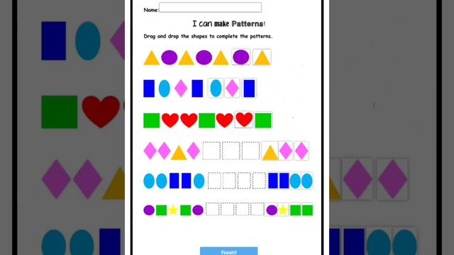 patterns#LIVE WORKSHEETS, drag and drop the SHAPES смотреть онлайн