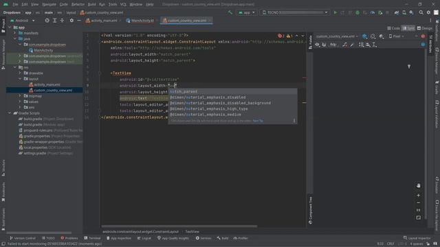 Dropdown design, implement and getting the selected value | Kotlin | Android Studio смотреть онлайн