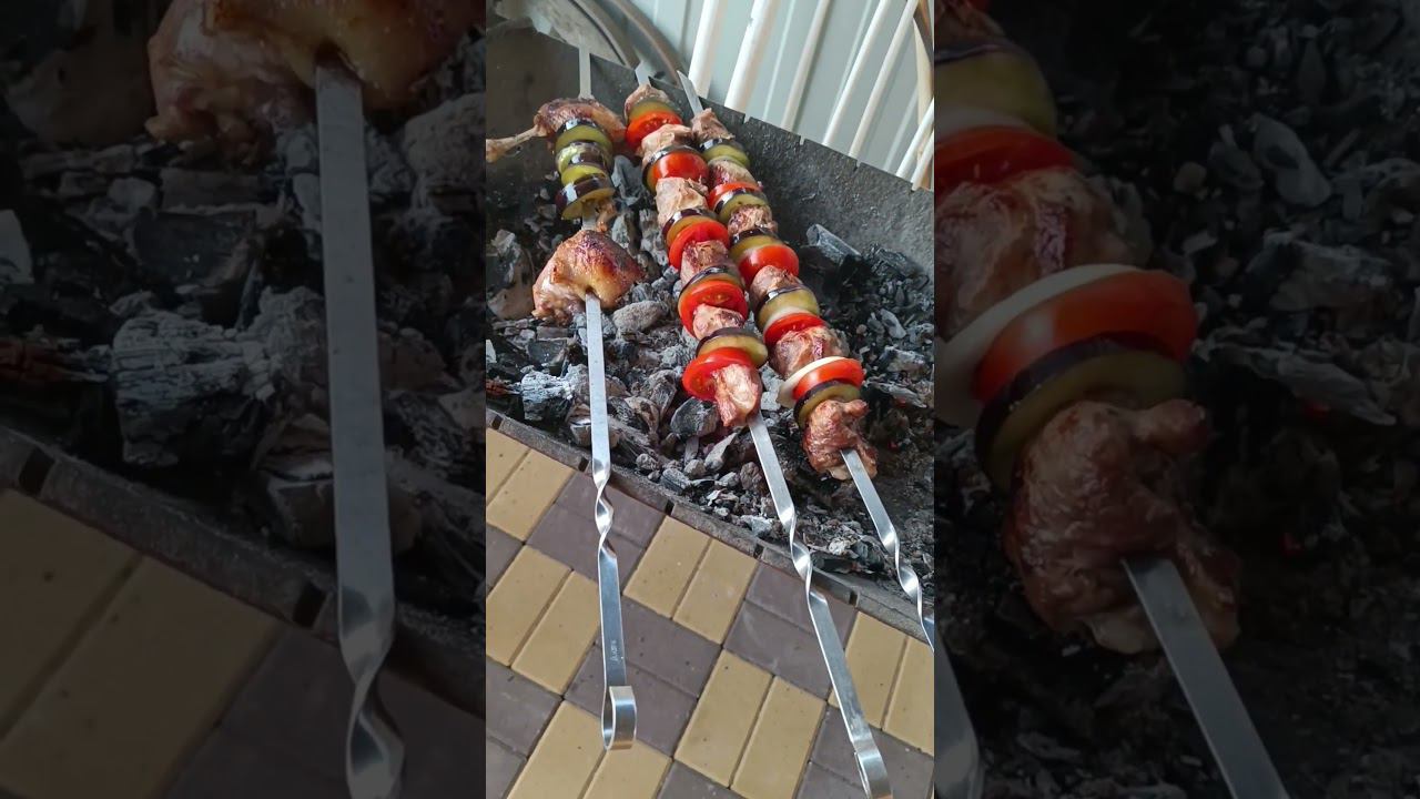 Шашлычок свинина и ножки утки!