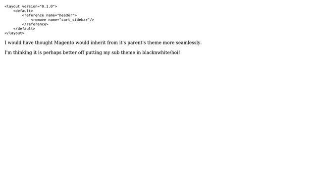 Magento: Layout Updates in theme.xml to pick up parent theme's xml смотреть онлайн