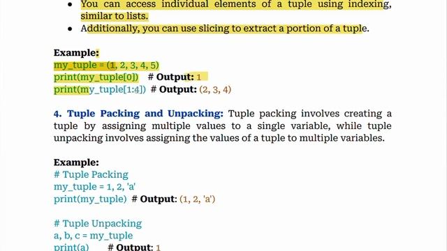 Python Data Structure | What is Tuples in python | Tuple Packing and Unpacking | aktu смотреть онлайн