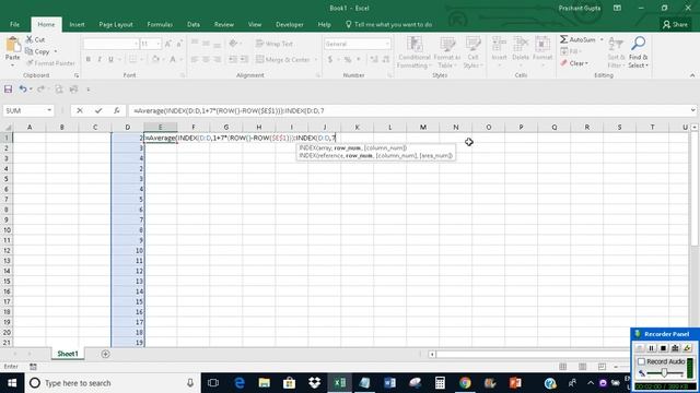 Average after every 7 rows in Excel смотреть онлайн