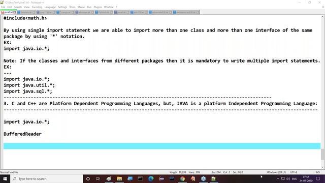 CORE JAVA tutorials || Session - 6 || by Mr. Nagoor Babu On 24-07-2020 @7AM смотреть онлайн