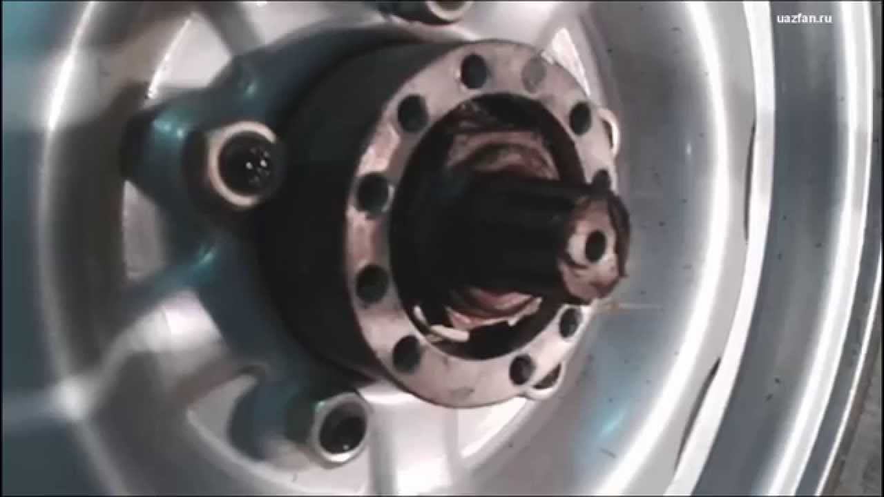 Ведущие фланцы ступиц, взаимозаменяемость, установка УАЗ-3909 смотреть онлайн