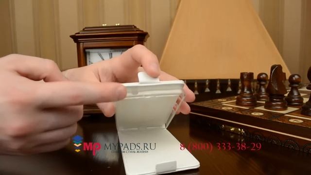 Фирменный оригинальный вертикальный откидной чехол флип для Microsoft Nokia Lumia 535 белый из каче смотреть онлайн