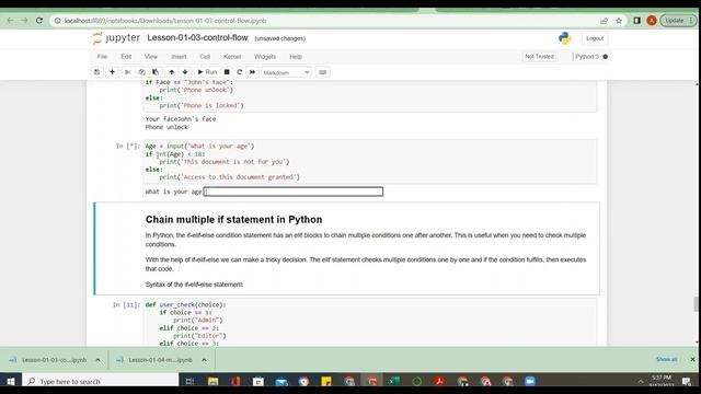 Python Control flow statement 2 смотреть онлайн