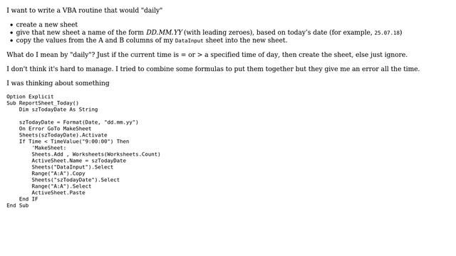 Unix & Linux: Excel auto new sheet with column copy and today's date смотреть онлайн