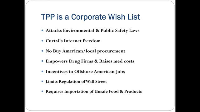 Randy Mandell, urgent call for Action on the TPP смотреть онлайн