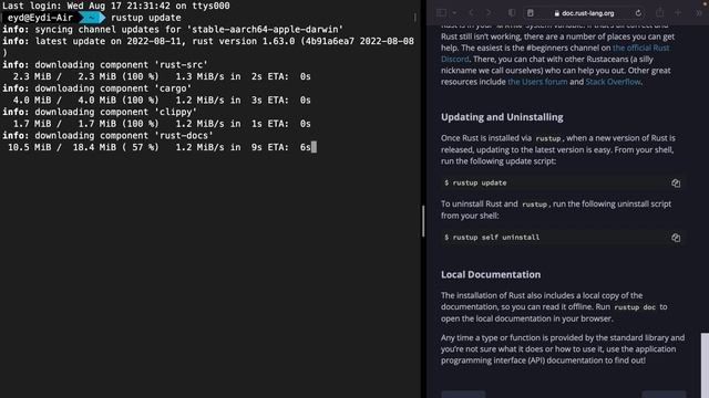 Rust Programming Tutorial #6 - rustup update смотреть онлайн