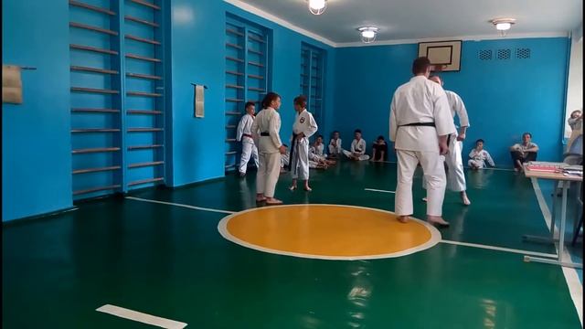 Фрагмент аттестации на 5-4 кю - 03.06.2018 - синие пояса смотреть онлайн