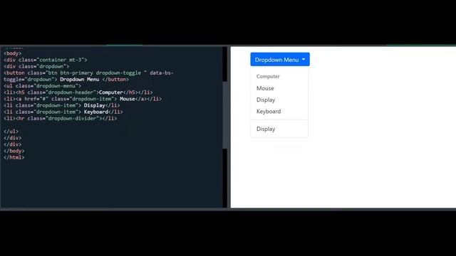 wt # 45 | Bootstrap Dropdowns | смотреть онлайн