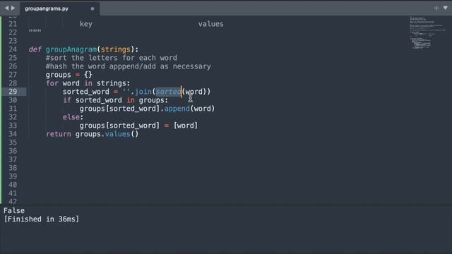 Group Anagrams (Leetcode 49) [Python3] смотреть онлайн